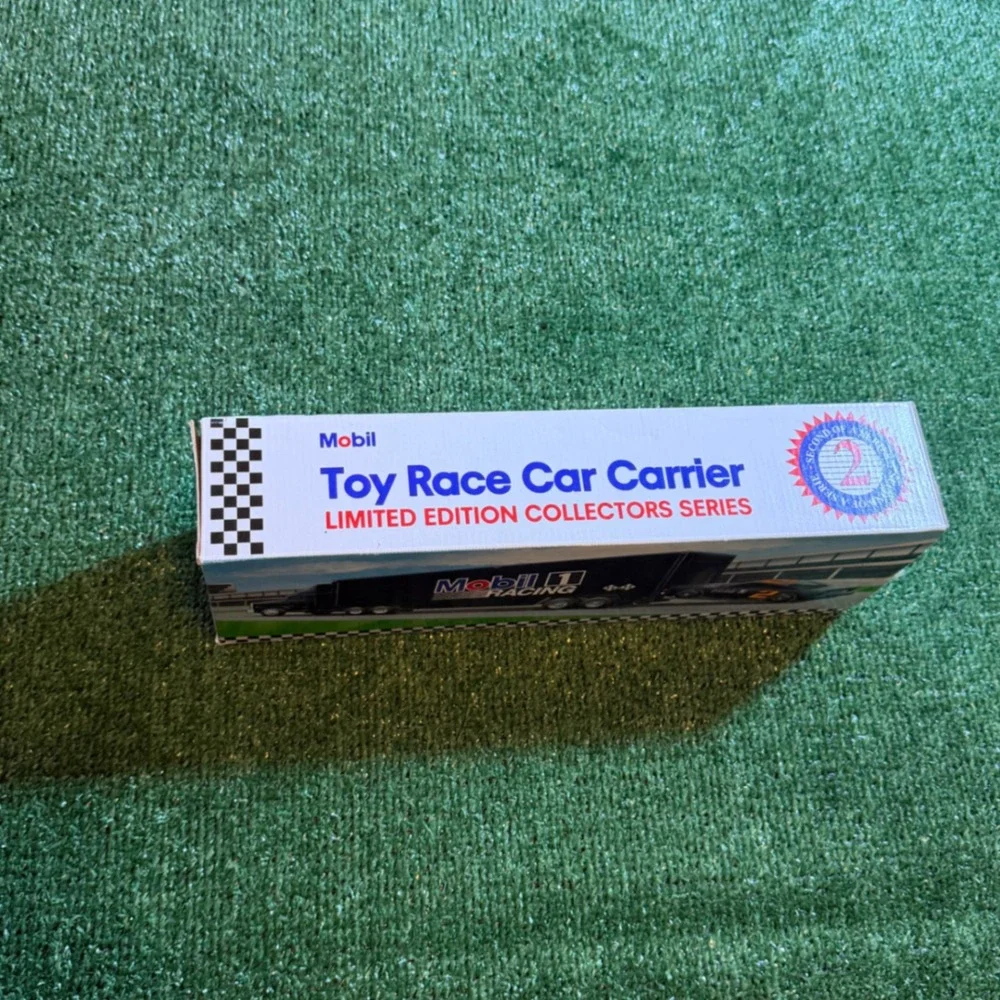 Mobil 1 Racing Toy Race Car Carrier Limited Edition Collectors Series 2 Hauler